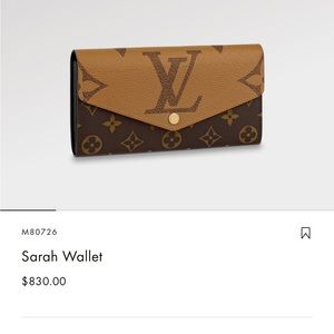 Louis Vuitton Sarah Wallet